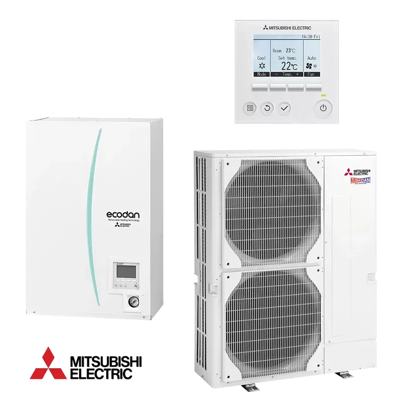 Термопомпа Hydro box Mitsubishi Ecodan ERSE-MED + PUHZ-SHW230YKA - Zubadan (трифазна)