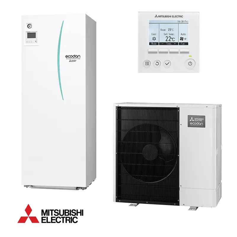 Термопомпа с водосъдържател Mitsubishi Ecodan ERST20C-VM2D + PUHZ-SW100VAA