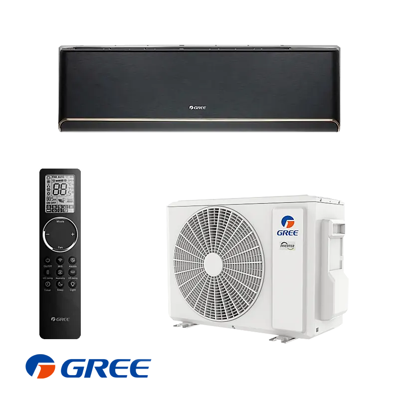 Инверторен климатик Gree Airy GWH09AVCXB-K6DNA1B - черен