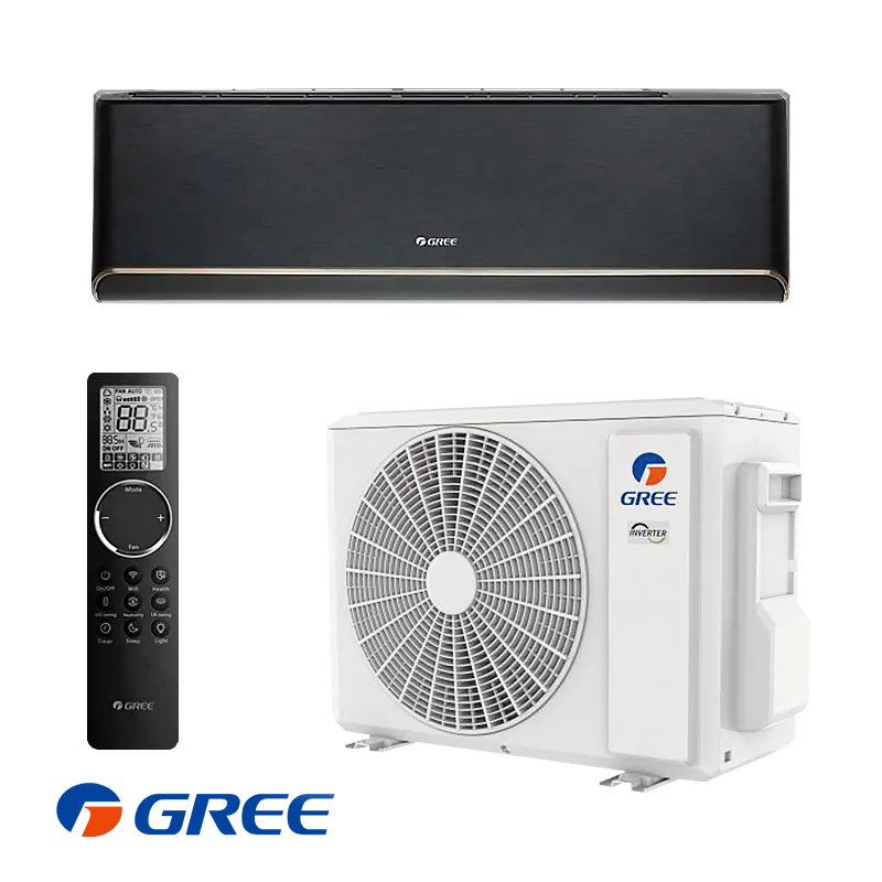 Инверторен климатик Gree Airy GWH18AVDXE-K6DNA1A - черен