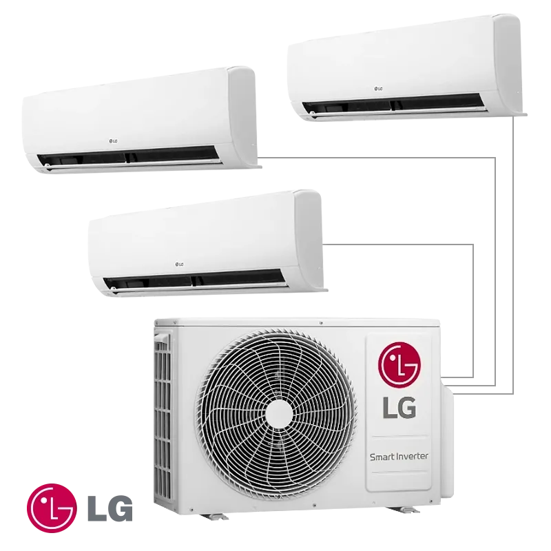 LG мулти сплит система RM3U19.U24 + RMN09.NSJ + RMN09.NSJ + RMN12.NSJ