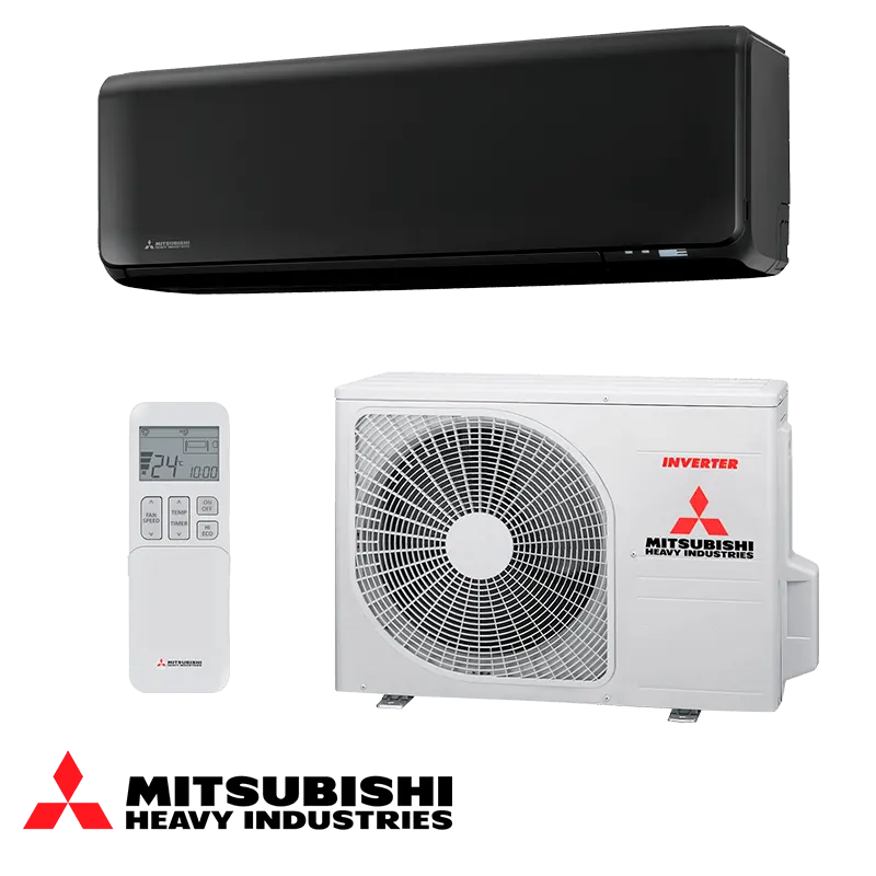 Инверторен климатик Mitsubishi Heavy Industries Premium SRK 25 ZT-WFB + SRC 25 ZT-W - черен